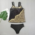 thumbnail image 4 of pimelu Bathing Suit Womens Swimsuits Two Piece Swimsuits for Women Tankini Sets Summer Strap Tank Top Swimwear Ladies Vintage Leopard Print Modest Beachwear, 4 of 5