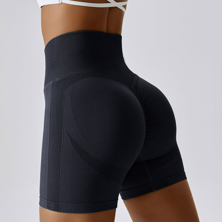 adviicd Petite Short Pants For Women Yoga Clothes High Waisted Biker Shorts  for Women Tummy Control Lifting Gym Workout Shorts Black Yoga Pants Black L  