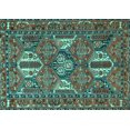 thumbnail image 1 of Ahgly Company Indoor Rectangle Persian Turquoise Blue Traditional Area Rugs, 8' x 10', 1 of 4