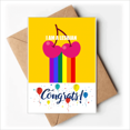 thumbnail image 1 of Je Soutiens les Cartes de Mariage Transgenre LGBT Arc-en-Ciel, 1 of 3