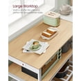 thumbnail image 4 of Kitchen Island with 3 Shelves, 47.2 Inches Width Kitchen Shelf with Power Strip, Large Worktop, Stable Steel Structure, Industrial, Easy to Assemble, 4 of 6