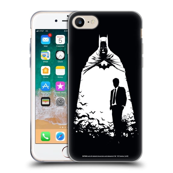 Head Case Designs Officially Licensed Batman DC Comics Duality Alter Ego Bats Soft Gel Case Compatible with Apple iPhone 7 / 8 / SE 2020 & 2022