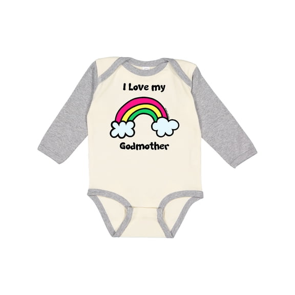 Inktastic I Love my Godmother Boys or Girls Long Sleeve Baby Bodysuit