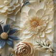 thumbnail image 4 of Designart "Lace-Like Cream Botanicals" Floral Blackout Curtain Single Panel, 4 of 4