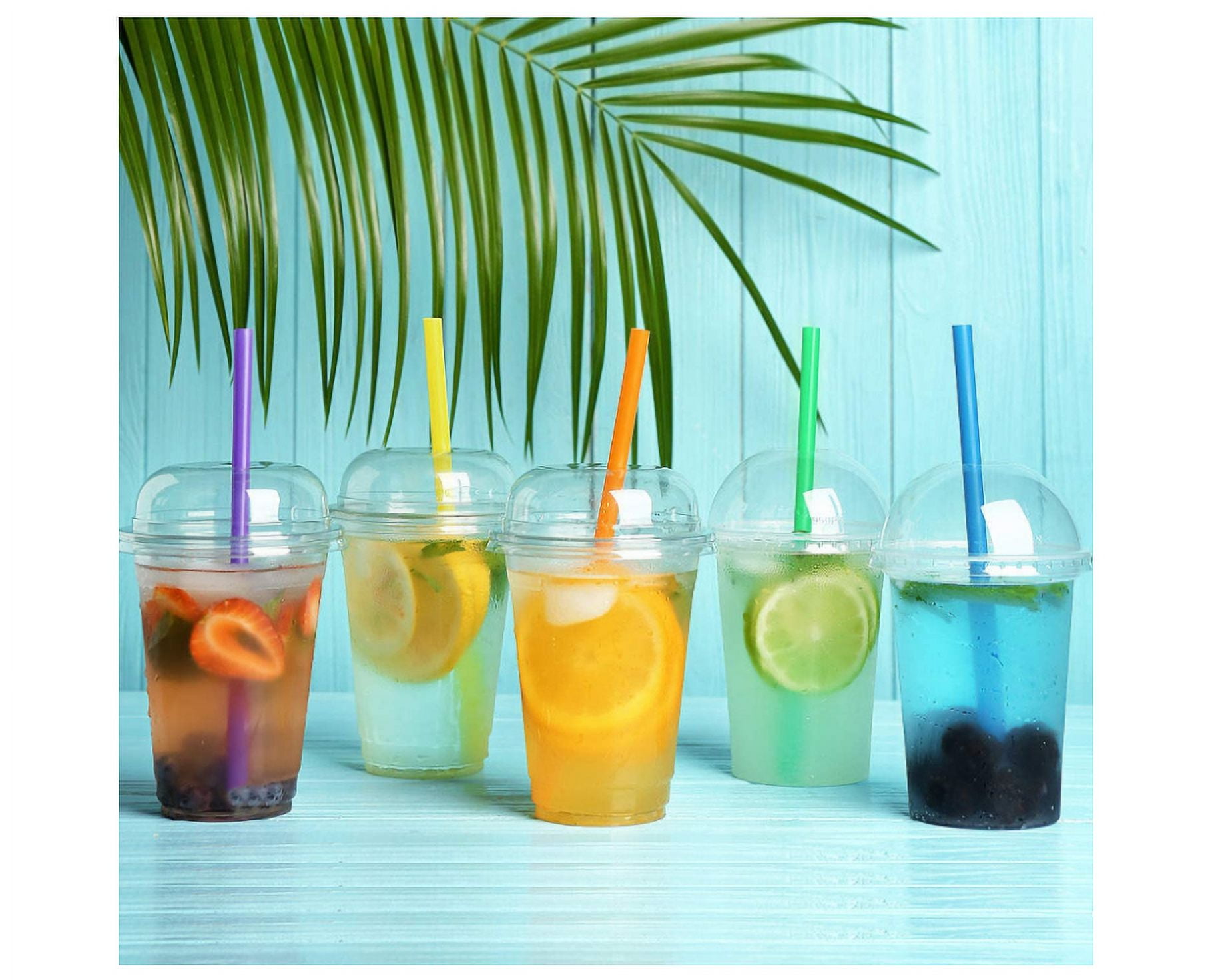 200 PCS Jumbo Smoothie Straws, Colorful Disposable Plastic Large  Wide-mouthed Milkshake Straw (0.43 Diameter and 8.2 long)