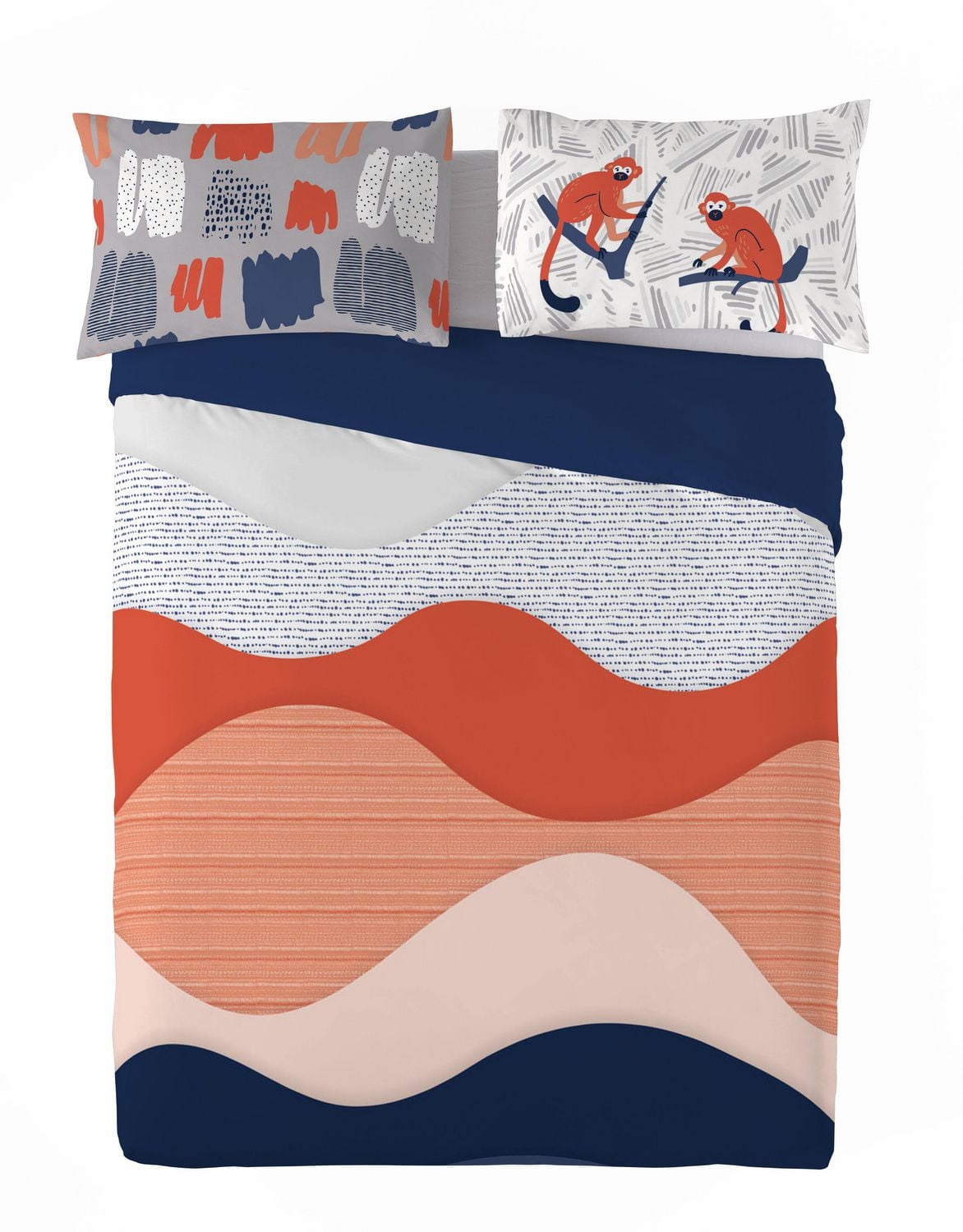 Gouchee Home Mico Queen 3-Piece Duvet Cover Set – Modern Geometric Reversible Cotton Bedding