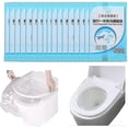 thumbnail image 1 of 50 fundas desechables de plástico para asiento de inodoro, impermeables, desechables., 1 of 5