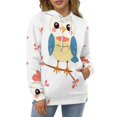thumbnail image 4 of Cute Birds Seamless Pattern 3D Print Hoodie Men Women Autumn Thin Pullover Sweatshirt Vintage Streetwear Tops, 4 of 6