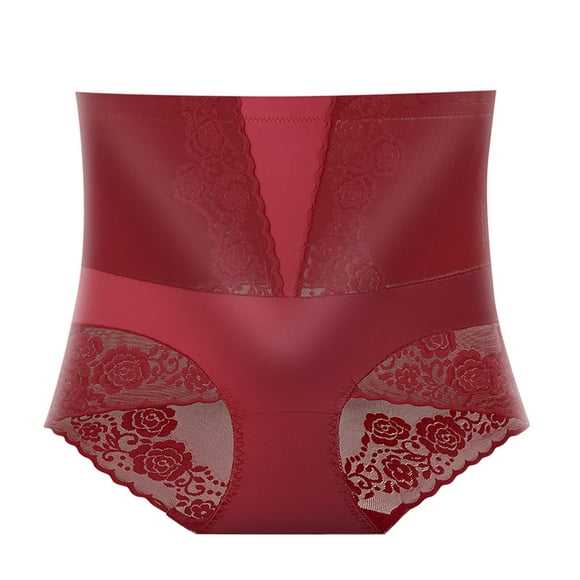 TANGNADE Panties for Women Comfort High Waist Hiplift Butt Lift Underwear Red