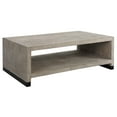 thumbnail image 2 of Uttermost Bosk Farmhouse Wood and Steel Coffee Table in Woodtone Brown, 2 of 6