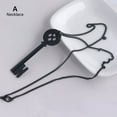 thumbnail image 1 of Halloween Metal Key Skeleton Props Neil Gaiman Black Treasure Chest Key Necklace, 1 of 6