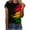 Green, variant on TSADFHJI Womens Tops Trendy 2024 Fall Juneteenth Shirts Women Celebrate Black Freedom Tee Tops Casual Short Sleeve Tunic T Shirts Black Crewneck Blouses Tshirt Xxl Red