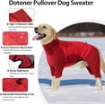 thumbnail image 3 of HQREA Full Body Dog Winter Coat Fleece Dog Sweater Warm Dog Pajamas for Large Medium Dogs, 3 of 7