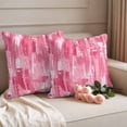 thumbnail image 3 of Outdoor Waterproof Pillow Covers Modern Pink Painting Texture Decorative Throw Pillow Protectors,Pillowcase Cushion Cases for Patio Sofa Garden Couch,16x16in,Pack of 2, 3 of 14
