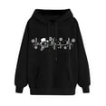 thumbnail image 4 of WXLWZYWL Trendy Sweatshirts For Women 2023 Women'S Printing Long Sleeve Pocket Pullover Shirt Blouse Hooded Sweatshirts, 4 of 5