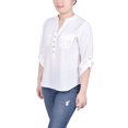 thumbnail image 2 of NY Collection Missy Long Tab-Sleeve Blouse With Pockets, 2 of 4