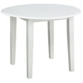 thumbnail image 3 of TMS Chadwick 40” Round Solid Wood Drop Leaf Dining Table, White, 3 of 5
