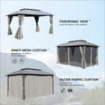 thumbnail image 2 of Outdoor Gazebo | Cenador, 10x14FT Double Roof Canopy for Patio Backyard | Slate Gray | Steel, 2 of 8