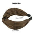 thumbnail image 2 of Unique Bargains Satin Twist Headband Hairband for Women Dark Brown 1.97 Inch Wide 1 Pcs, 2 of 7