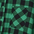 thumbnail image 5 of Antqov Plaid Shirts for Women, Long Sleeve Cotton Lapel Button Down Shirt Shackets Boyfriend Blouses, Daily Casual Cozy Soft Basic Checkered Jacket with Pocket, 5 of 9