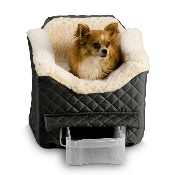 Snoozer Lookout II Dog Car Seat with Storage Tray, Medium, Black
