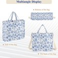 thumbnail image 6 of FORMRS Womens Corduroy Tote Bag Crossbody Shoulder Purse Handbag with Detachable Strap, Blue Animals Pattern, 6 of 7
