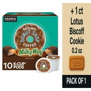 The Original Donut Shop Milky Way Flavored Coffee Pods 10 ct - Pack of 1 & Lotus Biscoff Cookie - 0.2 Oz - 1 ct