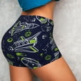 thumbnail image 4 of Kdxio Hand Drawn Rockets Print Workout Shorts for Women Seamless Soft Smooth Gym Yoga Scrunch Active Shorts, 4 of 9