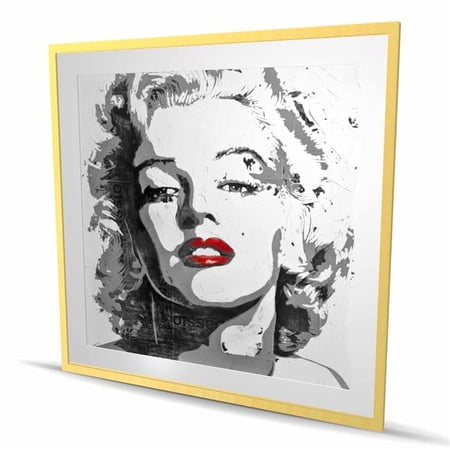 Begin Home Decor C1FM4848M4Z42C 48 x 48 in. Marilyn Monroe Black & White Framed Print - Home Decor Art