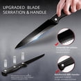 thumbnail image 6 of MYVIT Black Steak Knives Set of 8,Sharp Stainless Steel Serrated Steak Set for Kitchen,Dishwasher Safe Meat Cutting Knife with Giftbox, 6 of 10