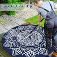 thumbnail image 6 of Aonewoe Round Outdoor Rugs 5Ft Waterproof Patio Plastic Straw Rug Reversible Camping Carpet Indoor Outdoor Area Rug for Patio,Deck,Balcony,Picnic,Beach,Outside, 6 of 8
