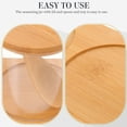thumbnail image 4 of IBASETOY Bamboo and Glass Sugar Container with Lid Spoon and Tray for Home Space Saving Transparent 1 Set, 4 of 8