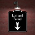 thumbnail image 2 of Lost and Found Down Arrow BLACK Aluminum Composite Sign, 8.5"x10", 2 of 9