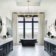 thumbnail image 4 of Gold Chandeliers for Dining Room, 8-Light Brass Chandelier Light Fixture Over Table Modern Candle Chandelier 44in Master Bedroom Chandeliers Lighting for Entry Foyer Bathtub Living Room, 4 of 8