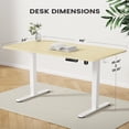 thumbnail image 4 of Height Adjustable Electric Standing Desk, 48 x 24 Inches Sit Stand up Desk,Natural, 4 of 7