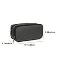 thumbnail image 2 of Hiroekza Student Pencil Case Stylish Men's And Women's Mobile Phone Bag Cloth Dark Gray Gray 28x13x3 cm Light Portable Pencil Bag for Students Office Workers Dark Gray, 2 of 6