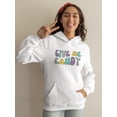 thumbnail image 2 of Give Me Candy. Groovy Style Hoodie Juniors -Image by Shutterstock,  Small, 2 of 4