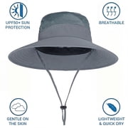 COWIN Fishing Hat,Outdoor UPF50+ Mesh Sun Hat,Wide Brim Fishing Hat with Neck Flap Sun Hat,for Men and Wome