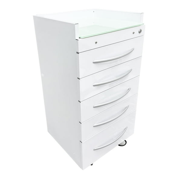Hospital Clinic Mobile Storage Cabinet 5 Drawers