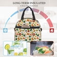 thumbnail image 4 of Uemuo Lemon Fruits Vegetables Printed Lunch Bag Lunch Box Reusable Insulated Lunch Tote Bag, Leakproof Thermal Cooler Sack Food Handbags Case High Capacity, 4 of 5