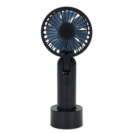 

Blue Rotating Handheld Desktop Small Fan 180 Degrees Mute