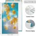 thumbnail image 2 of Autumn Maple Leaf Hand Towels 2 PCS, Blue Sky Glittering Kitchen Towel Ultra Soft and Highly Absorbent,Decorative Fingertip Face Towel for Bathroom Hotel, 28.3"x14.4", 2 of 6