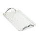 thumbnail image 2 of Bandeja rectangular para servir, bandeja para servir, almacenamiento de maquillaje, organizador de tocador de baño Borde plateado transparente., 2 of 9