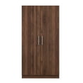 thumbnail image 6 of Euroco Modern 67.3" Armoire Wadrobe, 2 Door Bedroom Armoire with Hanging Rods for Kids Adults, Brown, 6 of 10