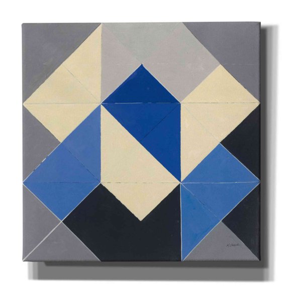 Epic Graffiti 'Triangles IV' by Mike Schick, Giclee Canvas Wall Art, 26"x26"