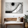 thumbnail image 3 of Elephant Stock Hockey Puck And Stick Wall Art - Horizontal Multi Panel Canvas - Hallway Wall Decor - Sports Multi Panel - Silver And Black Decor - 50" x 32", 3 of 8