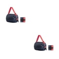 thumbnail image 3 of Toystoory Bolsa de almacenamiento Organizador de compras plegable Bolsa de tela Oxford de gran capacidad Cuerda roja azul marino 2Conjunto, 3 of 6
