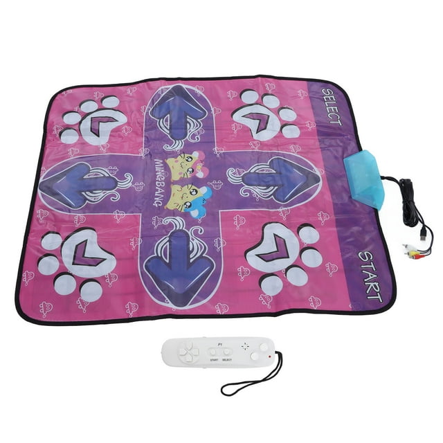 Tapis de Danse, Interface AV Tapis de Jeu pour Danse avec Lumière LED pour une Personne à Domicile