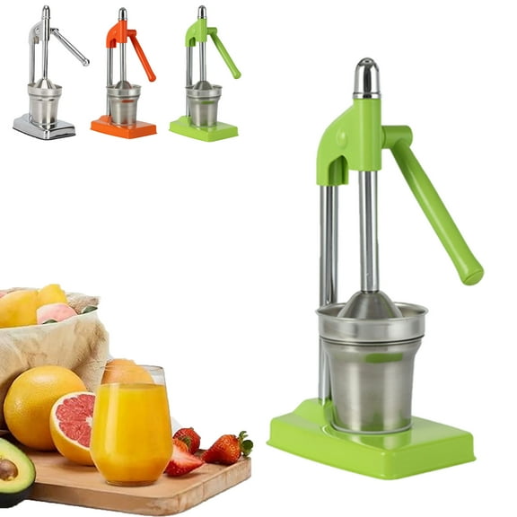 Cast Iron Juicer Hand Press, Manual Juicer Stainless Steel Lemon Squeezer, Heavy Duty Countertop Lime Citrus Crush Machine, Easy to Clean, Home and Kitchen(Green)