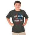 thumbnail image 5 of One Nation Under God Blessed USA Flag Crewneck T Shirts Boy Girl Teen Brisco Brands L, 5 of 6
